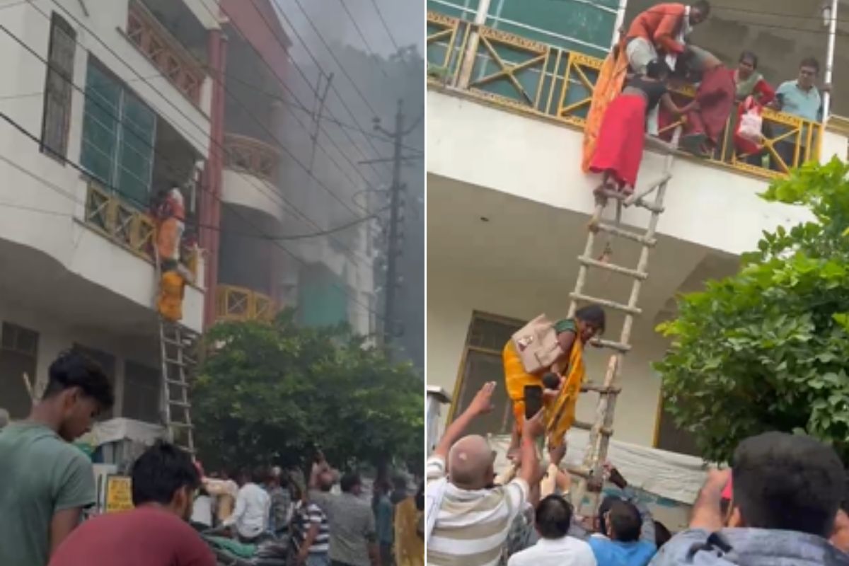 Video : हरदोई के चाइल्ड अस्पताल में लगी आग, बच्चों को सीढ़ी से नीचे उतारा गया