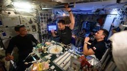 Pics: Shubhanshu Shukla Enjoys Feast On Space Station Ahead Of Homecoming