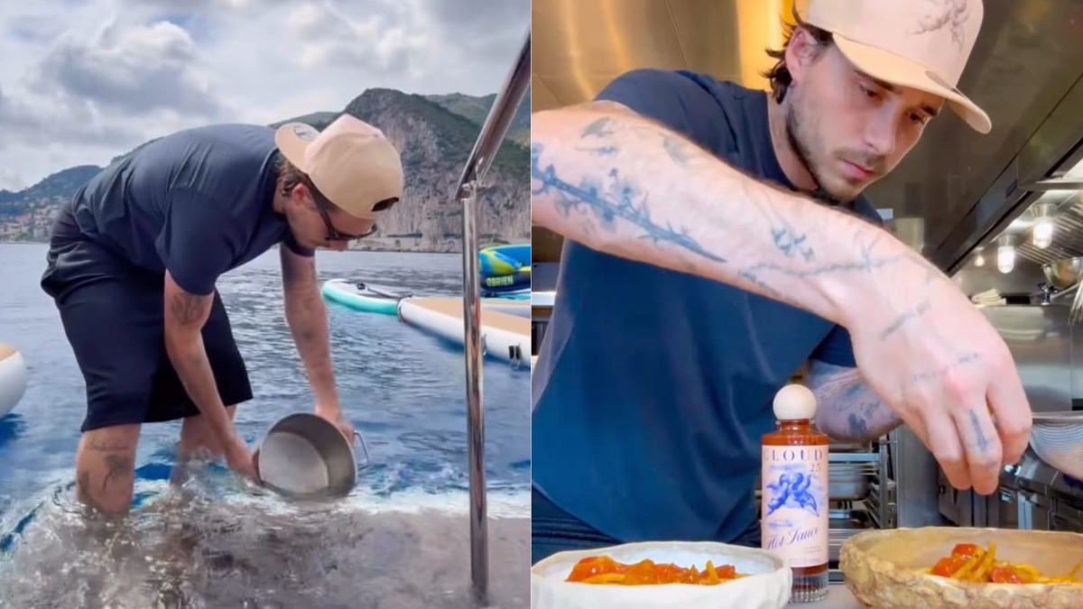 Watch: David Beckham's Son Brooklyn Uses Seawater To Make Pasta, Draws Criticism Online
