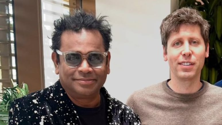 AR Rahman Meets Sam Altman, Announces Collaboration For His AI-Powered Project <i>Secret Mountain</i>