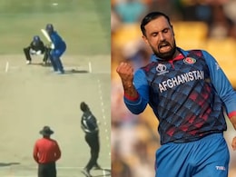 Watch: Father vs Son Face-Off Viral As Afghanistan Legend Slammed For 1st Ball Six By His Own Son
