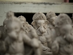 Artisans&#039; Faces Blackened Over Objectionable&quot; Ganesh Idol Design In Indore