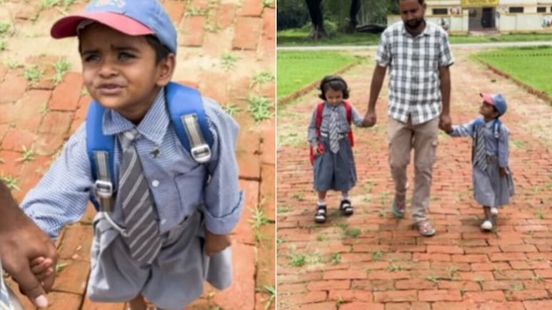 तुम्हरे टाइम पे स्कूल बंद रहा का... बच्चियों से बोला शख्स, तुम लोग पढ़-लिख के डॉक्टर बनना, मिला मज़ेदार जवाब