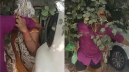 BJP Leader: भाजपा नेत्याचे स्माशानात कारमध्ये सुरु होते प्रेमाचे चाळे, पकडले जाताच झाली गडबड, पाहा Video