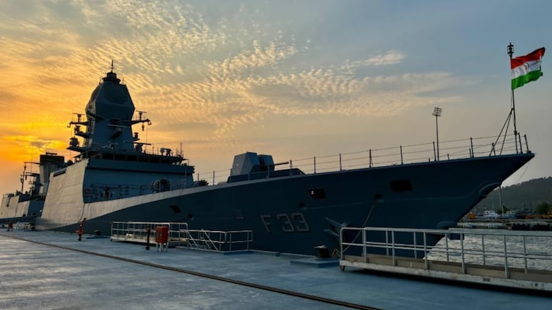Indian Navy's Next Generation Stealth Frigate INS Nilgiri Docks In Chennai Indian Navy's Next Generation Stealth Frigate INS Nilgiri Docks In Chennai