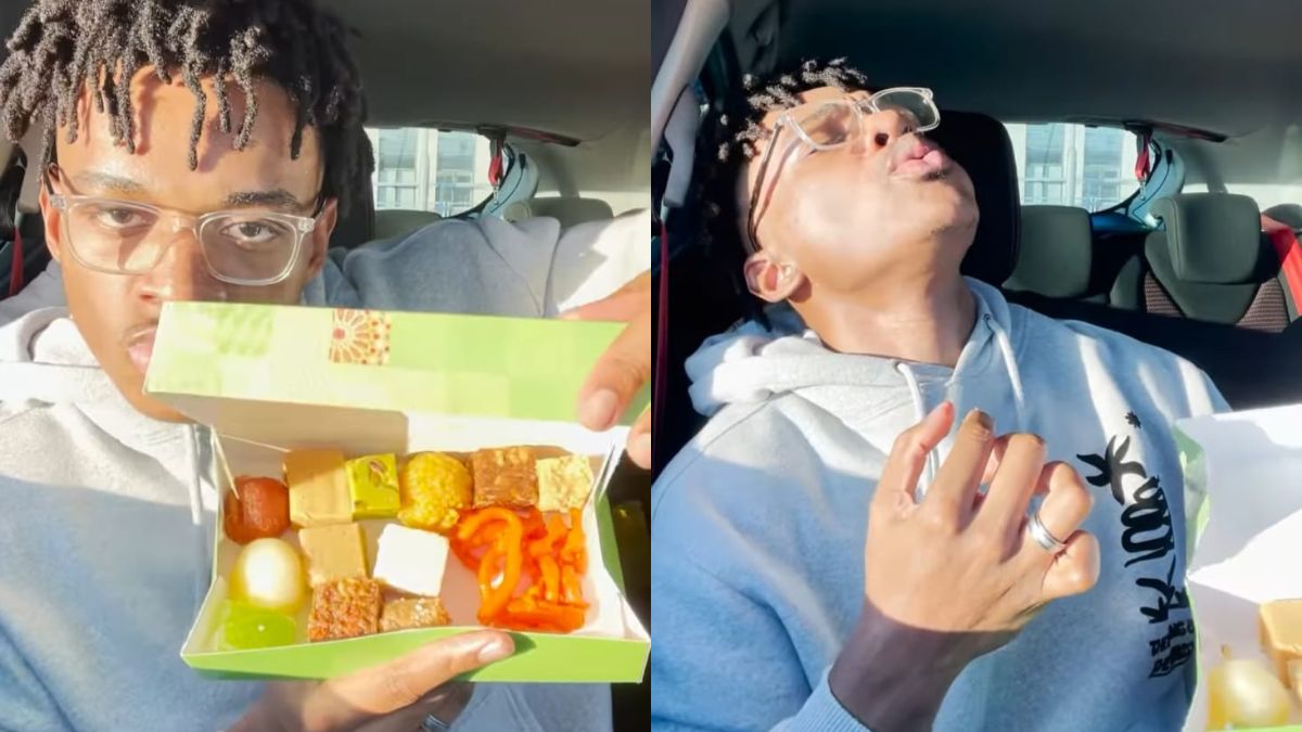 Watch: Vlogger Tries Indian Sweets For The First Time, His Reaction Says It All