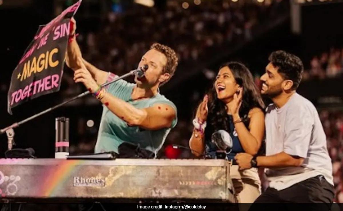 Watch: Chris Martin Cracks Joke With Indian Couple After 