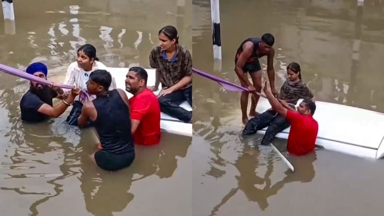पंजाब के मोगा में मूसलाधार बारिश में डूबी कार, देखिए कैसे बचा पूरा परिवार पंजाब के मोगा में मूसलाधार बारिश में डूबी कार, देखिए कैसे बचा पूरा परिवार