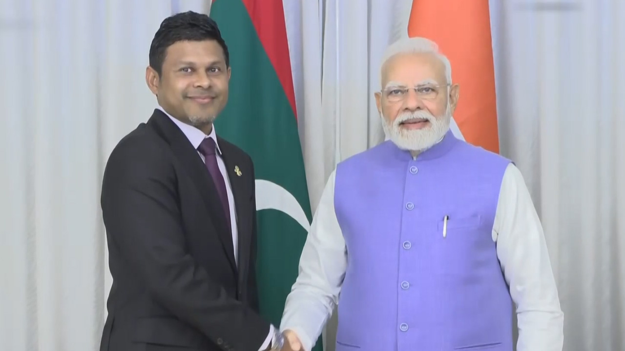 PM Modi Meets Vice President Of Maldives Hussain Mohamed Latheef