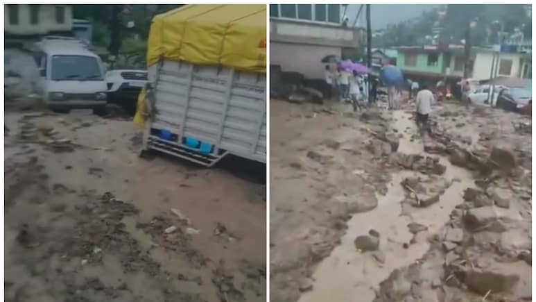 हिमाचल के मंडी में भारी बारिश से तबाही, 15 से ज़्यादा गाड़ियां मलबे में दबी, कई रास्ते बंद हिमाचल के मंडी में भारी बारिश से तबाही, 15 से ज़्यादा गाड़ियां मलबे में दबी, कई रास्ते बंद