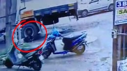 Video: Truck Crushes 2-Wheeler In Bengaluru, Woman Has Narrow Escape