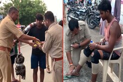 Police Serves Fruits And Foot Massages To Kanwar Pilgrims In UP's Hapur Police Serves Fruits And Foot Massages To Kanwar Pilgrims In UP's Hapur