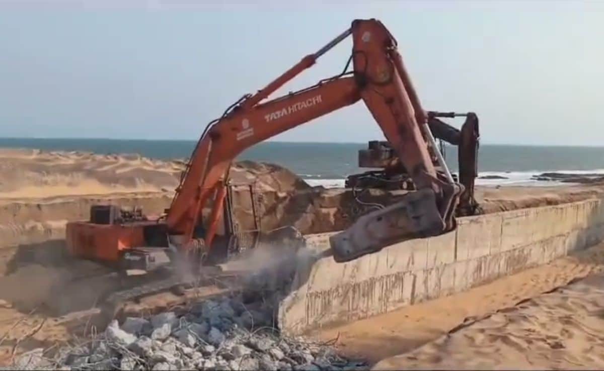 Some illegal structures belonging to Neha Reddy on Visakha Beach Road were demolished in March 2025 Some illegal structures belonging to Neha Reddy on Visakha Beach Road were demolished in March 2025
