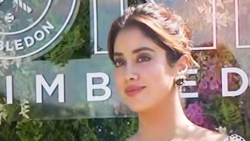 Janhvi Kapoor's Checkered Blue Midi Dress At Wimbledon Semi-Finals Has Our Hearts