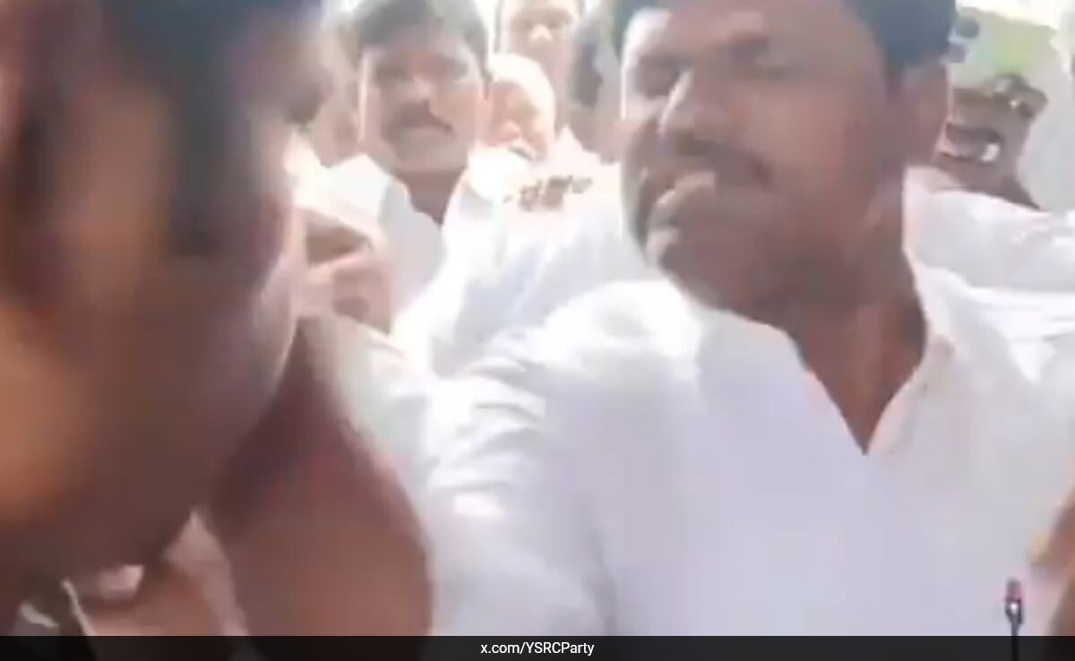 Video: Andhra Minister's Brother Slaps Cop At Temple, Arrested