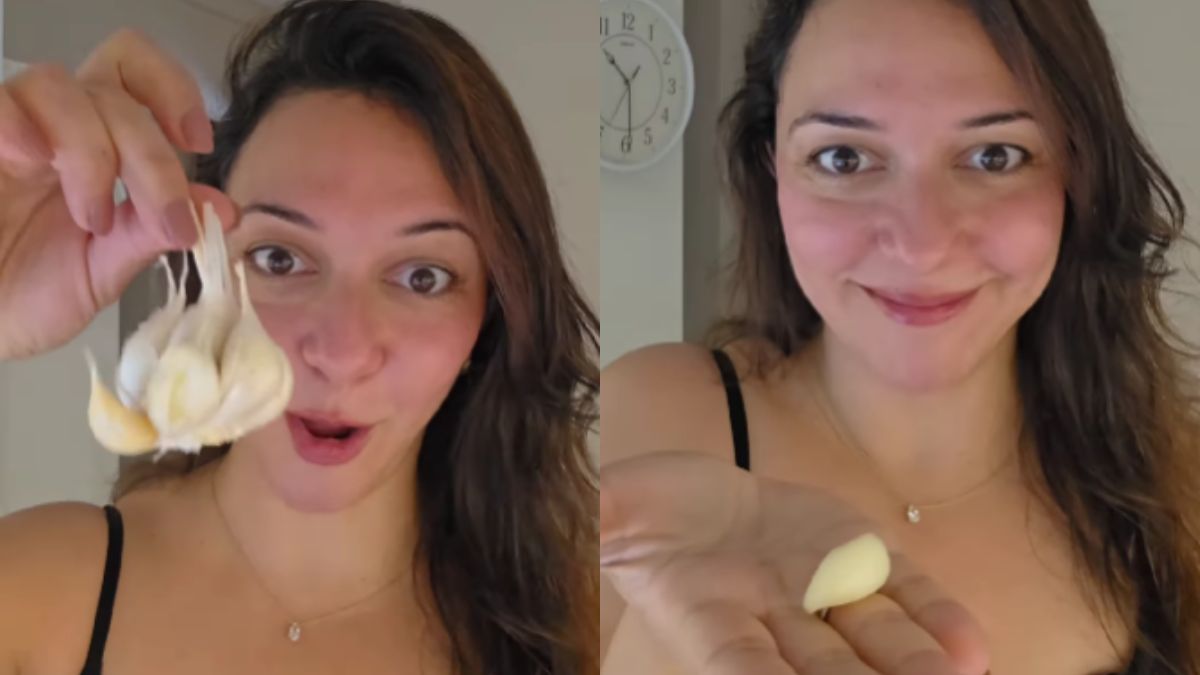 How To Peel Garlic In Seconds? Try Nauheed Cyrusi's Genius Tip