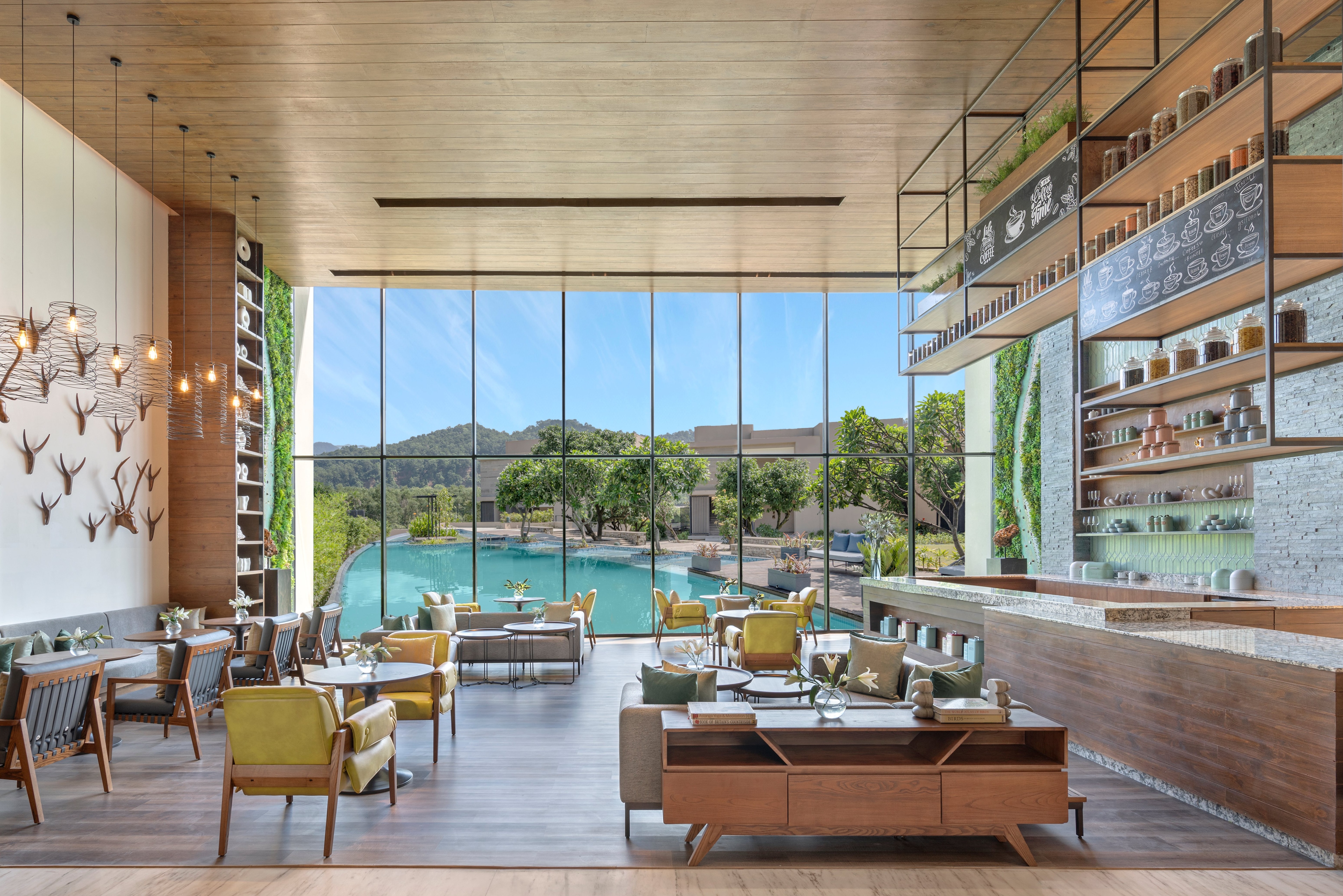 The lounge. Photo: Jim Corbett Marriott Resort and Spa The lounge. Photo: Jim Corbett Marriott Resort and Spa