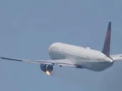 Video: Delta Airlines Boeing 767 Makes Emergency Landing After Engine Catches Fire