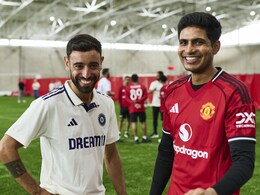 Team India Meets Manchester United Stars: Play Cricket And Football, Exchange Jerseys