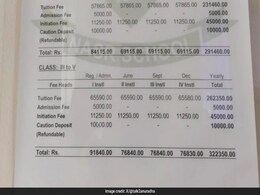 "Ridiculously High": Photo Of Hyderabad School's Rs 2.5 Lakh Fee For Nursery Goes Viral "Ridiculously High": Photo Of Hyderabad School's Rs 2.5 Lakh Fee For Nursery Goes Viral