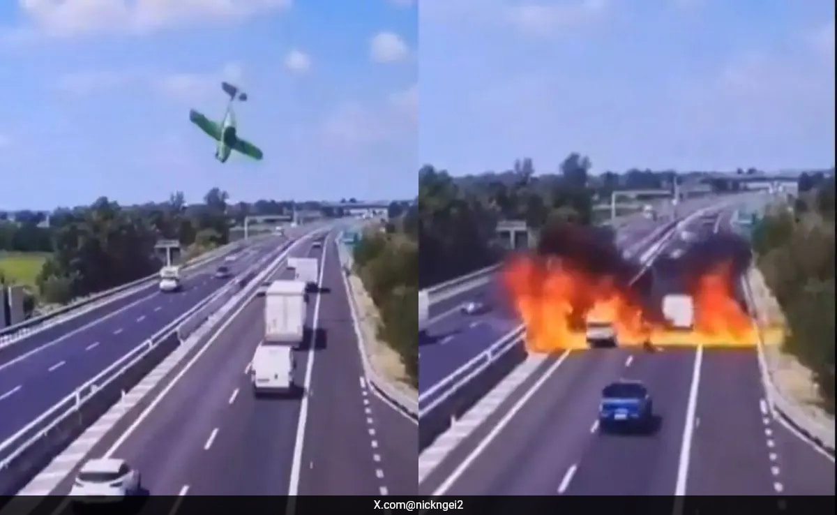 Video: Plane Crashes Into Italian Highway, Killing Two In Fiery Explosion