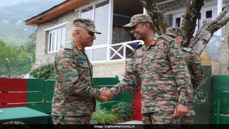 Chief of Northern Command Felicitates Troops For Successful Op Mahadev Chief of Northern Command Felicitates Troops For Successful Op Mahadev