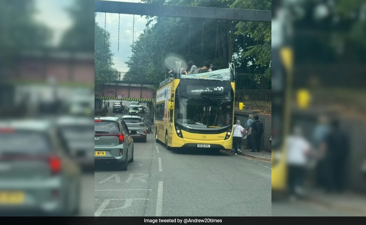 Chilling Moment Roof Of UK Bus Ripped Off By Bridge, Video Surfaces