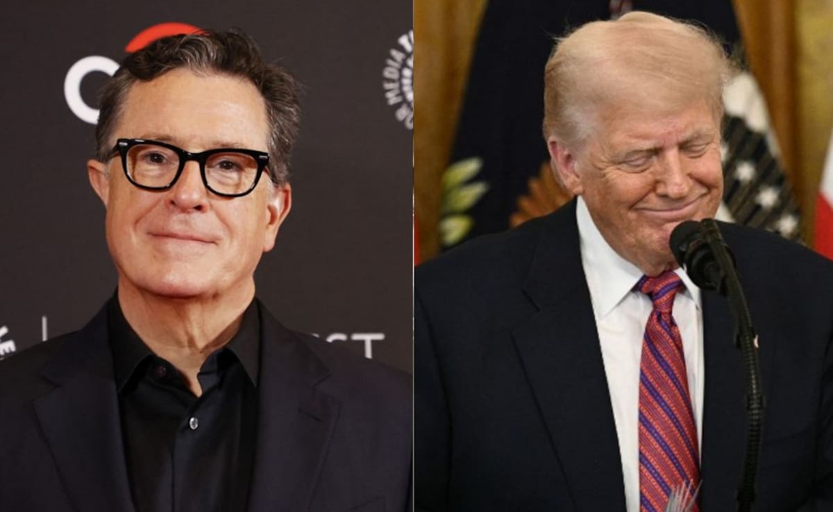 "Pathetic Trainwreck": Trump Says Stephen Colbert Should Be "Put To Sleep"