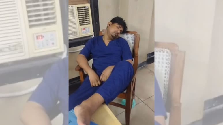 Foot On Table, Doctor Fast Asleep In Front Of AC. Patient Bleeds To Death