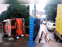 Thane - Belapur Highway : ठाणे - बेलापूर रोडवर कंटेनर आडवा अन् वाहतुकीचा खोळंबा Thane - Belapur Highway : ठाणे - बेलापूर रोडवर कंटेनर आडवा अन् वाहतुकीचा खोळंबा