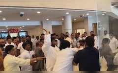Video: Workers Of BJP, Sharad Pawar's NCP Clash In Maharashtra Assembly Lobby