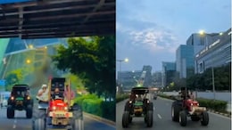 Video: Men On Tractors Perform Stunts In Gurugram's CyberHub