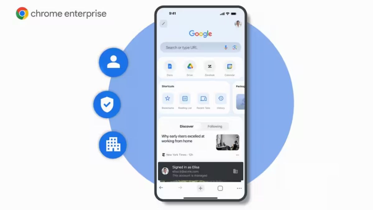 Google Chrome für iOS ist Kontowechsel zwischen persönlichen und Arbeits