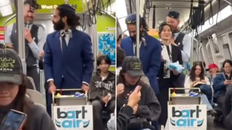 Fake Flight Attendants Serve Food In California Train, Internet Calls It "Subway Showtime" Fake Flight Attendants Serve Food In California Train, Internet Calls It "Subway Showtime"