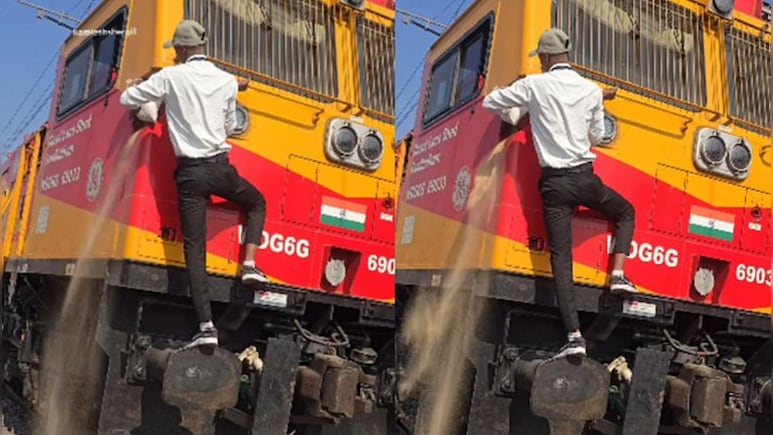 ट्रेन के इंजन में आखिर ड्राइवर ने क्यों डाली एक बोरी बालू, वीडियो देख लोग बोले- ऐसा क्यों किया?