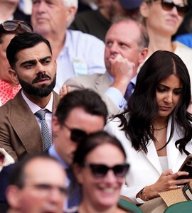 Virat Kohli, Anushka Sharma Attend Novak Djokovics Wimbledon Match. Photos Viral