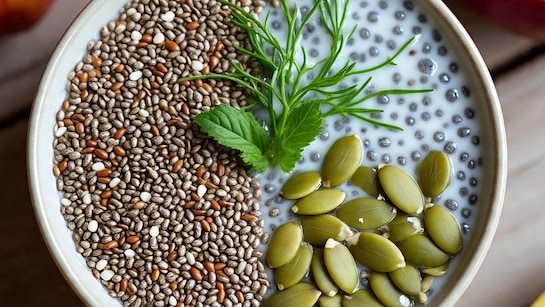 काजू, बादाम नहीं बल्कि रात को भिगोकर सुबह खाएं ये बीज, फायदे मिलेंगे इतने हर मेवा इसके आगे फेल | Ditch Cashews and Almonds: Soaked Chia, Flax, Pumpkin and Sunflower Seeds Offer