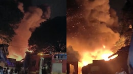 Turbhe Fire : तुर्भे ट्रक टर्मिनलला भीषण आग, BARC कंपनी शेजारी लागलेल्या आगीमुळे खळबळ