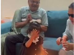 Viral Video: Little Girl Confuses Birthday Cake With Puja Thali, Melts Hearts Online Viral Video: Little Girl Confuses Birthday Cake With Puja Thali, Melts Hearts Online