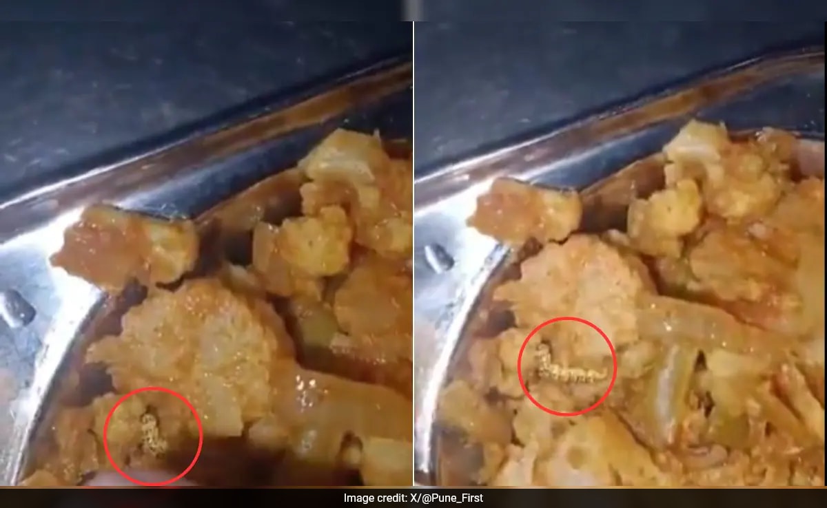 червей е открит в храната в столовата на Университета Savitribai