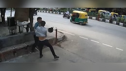 Watch: Thief Abandons Bike, Flees After Guards Stop Him In Delhi Society