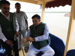 Delhi Minister Parvesh Verma Inspects Yamuna On Boat, Collects Water Sample For Testing Delhi Minister Parvesh Verma Inspects Yamuna On Boat, Collects Water Sample For Testing