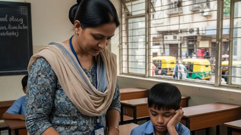 विद्यार्थ्याचं अक्षर खराब म्हणून संतापली शिक्षिका, अशी दिली शिक्षा की वाचून उडेल थरकाप विद्यार्थ्याचं अक्षर खराब म्हणून संतापली शिक्षिका, अशी दिली शिक्षा की वाचून उडेल थरकाप