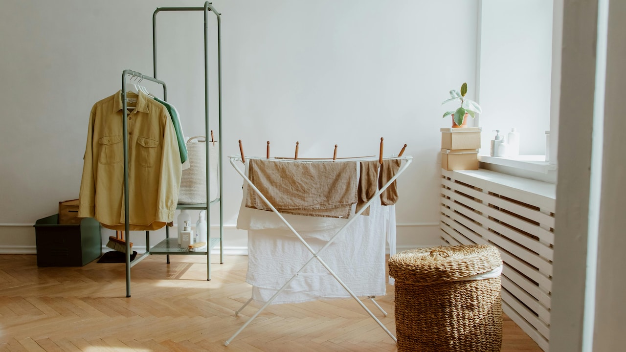 Room heaters can help dry clothes indoors 