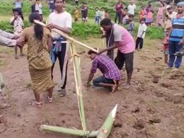 Love Story : प्रेमी जोडप्याला जनावरांसारखी वागणूक, नांगराला जुंपून शेतात नांगरणी, पाहा Video Love Story : प्रेमी जोडप्याला जनावरांसारखी वागणूक, नांगराला जुंपून शेतात नांगरणी, पाहा Video