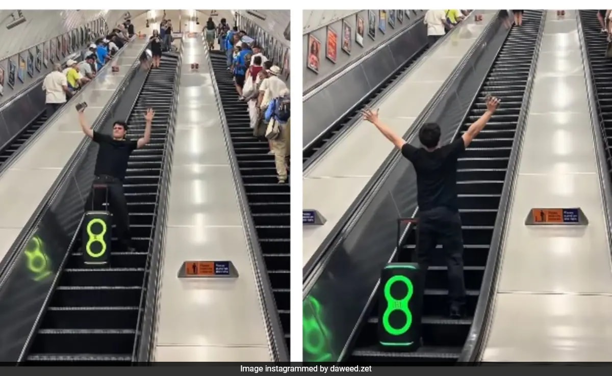 Видео се появи онлайн показващ мъж който танцува на песен