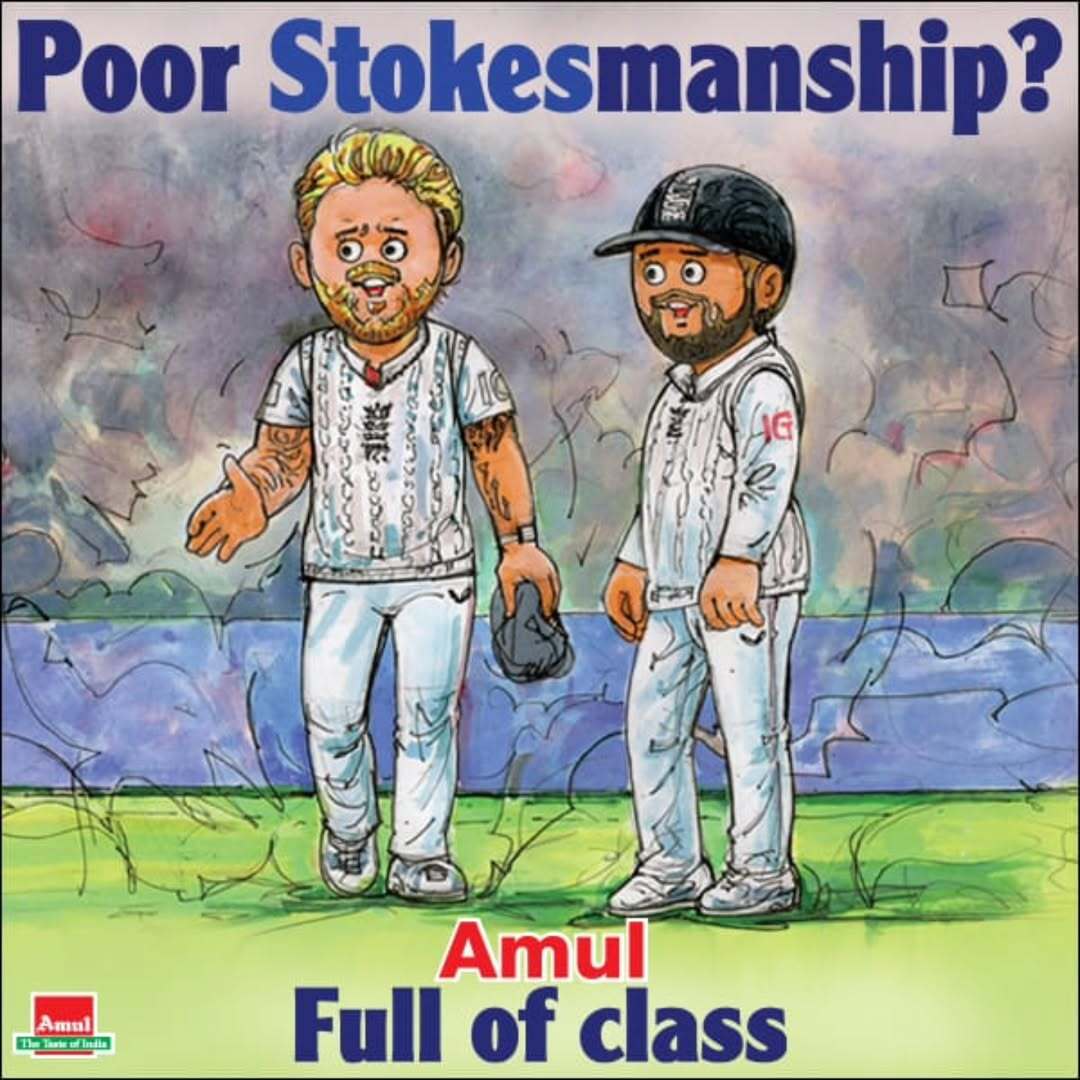 "Poor Stokesmanship?" - Amul Shares Topical For Ben Stokes' 'Handshake Controversy'