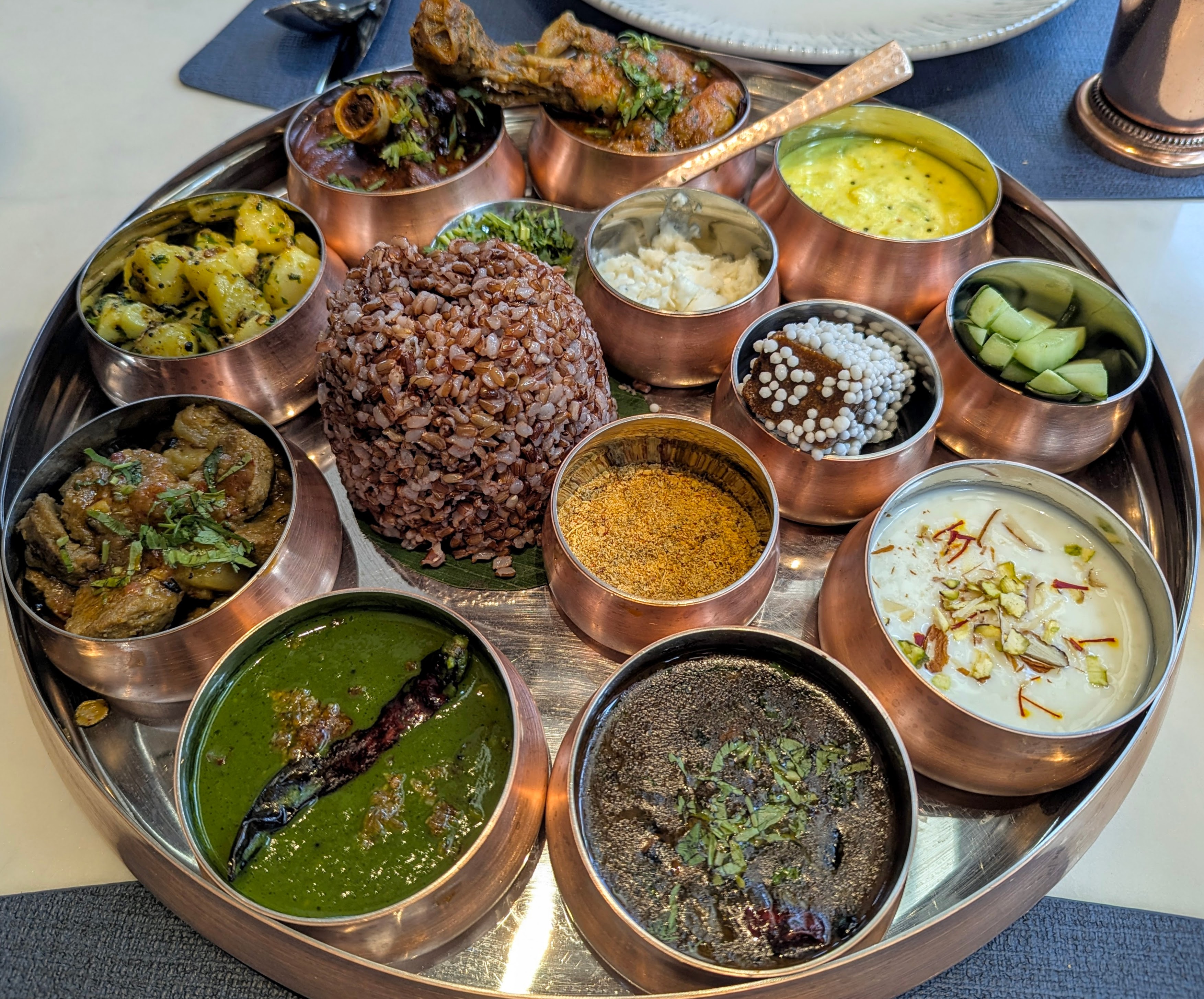The Kumaoni Lunch Thali with locally sourced ingredients. Photo: Author The Kumaoni Lunch Thali with locally sourced ingredients. Photo: Author