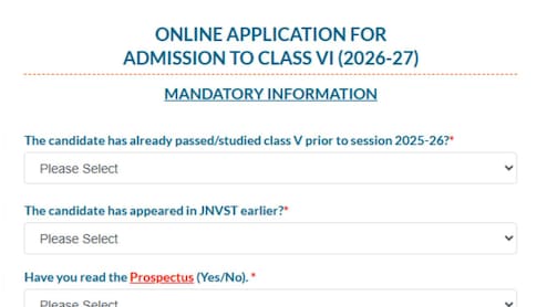 JNVST Admission 2026:  नवोदय स्कूल क्लास 6 में एडमिशन के लिए रजिस्ट्रेशन करने की लास्ट डेट बढ़ी, एक और मौका