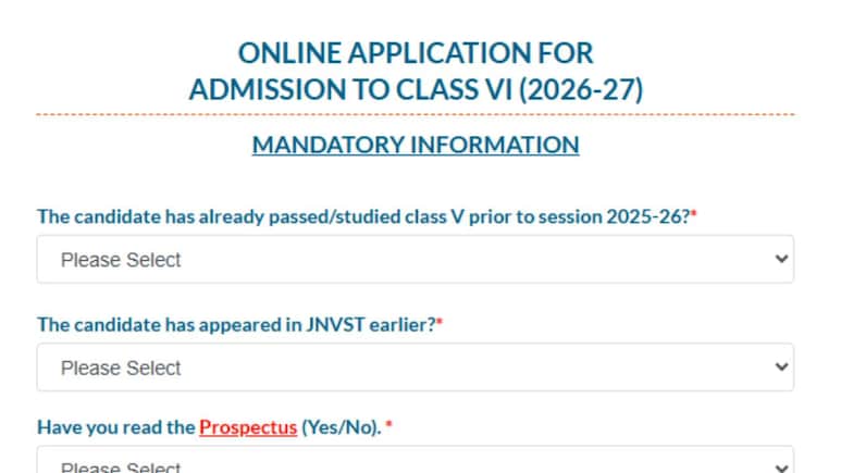 JNVST Admission 2026:  नवोदय स्कूल क्लास 6 में एडमिशन के लिए रजिस्ट्रेशन करने की लास्ट डेट बढ़ी, एक और मौका